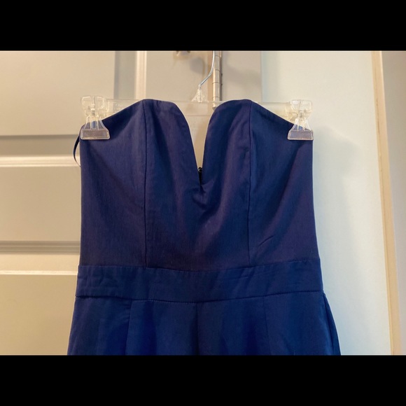 Navy blue high waisted jumpsuit - Picture 4 of 5